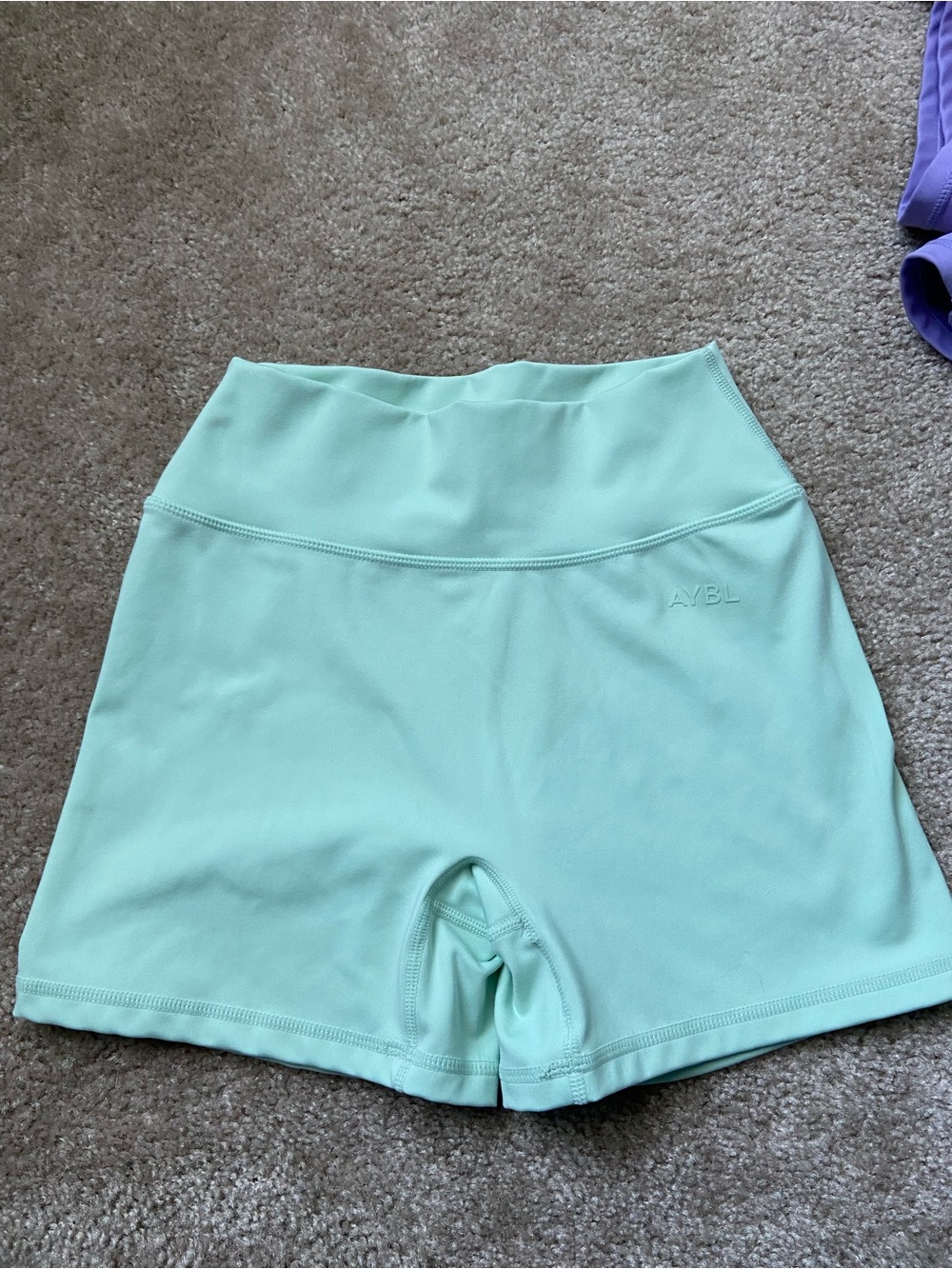 AYBL Mint Green High-Rise Bike Shorts